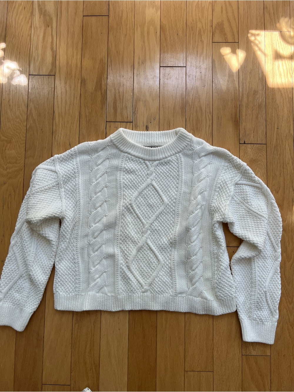 Quince Cable-Knit Crewneck Sweater